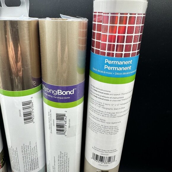 Cricut Premium Vinyl Lor 4 Rolls Mixed Mosaic Adhesive Foil Stainless Sampler - Picture 12 of 13